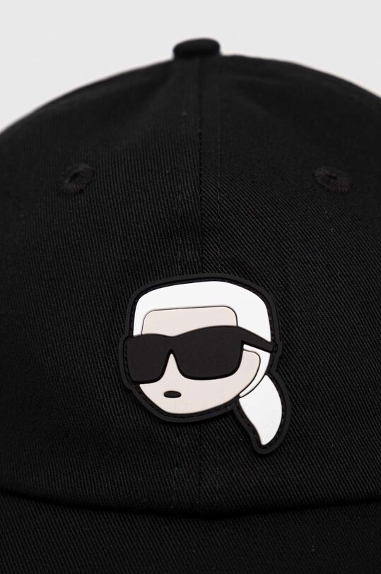 Хлопковая кепка Karl Lagerfeld 230W3401 чёрный AA00