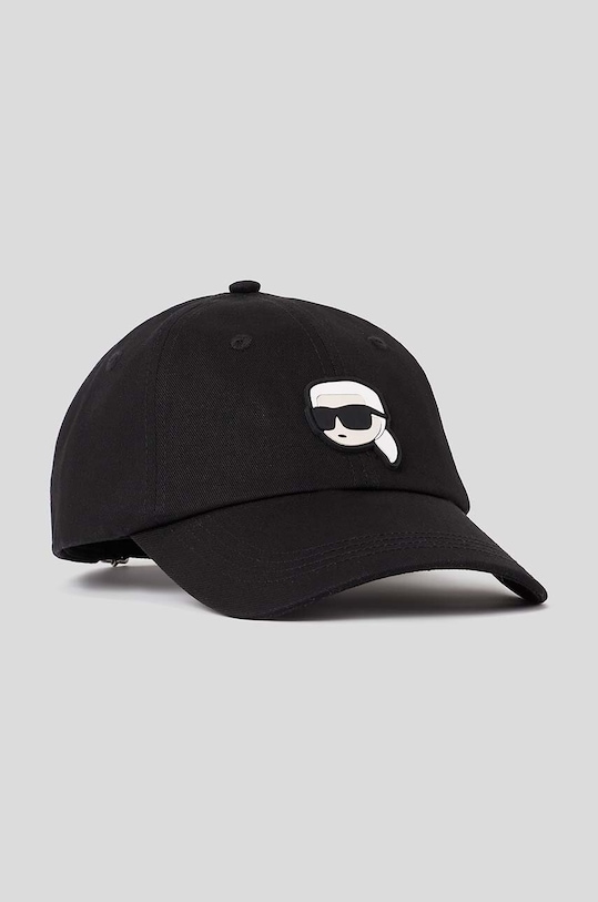 Bavlnená šiltovka Karl Lagerfeld čierna 230W3401
