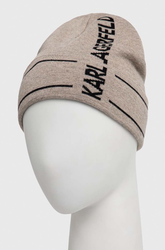 Karl Lagerfeld czapka z domieszką kaszmiru 230W3412 szary SS23