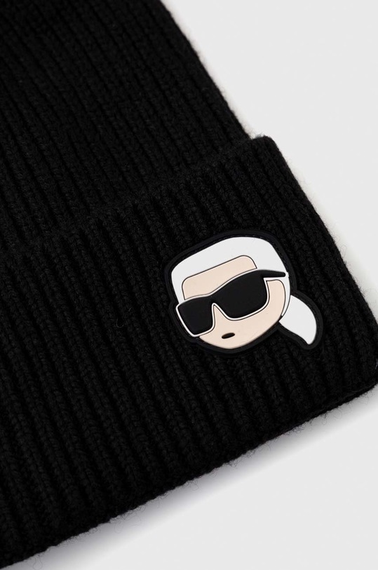 Akcesoria Karl Lagerfeld czapka z domieszką kaszmiru 230W3422 czarny