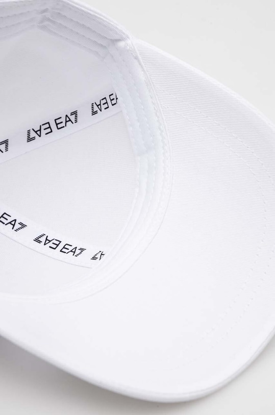 EA7 Emporio Armani șapcă de baseball din bumbac alb 247088.CC010