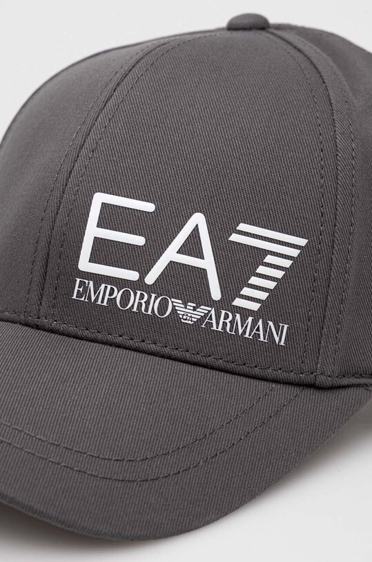 Accesorii EA7 Emporio Armani șapcă de baseball din bumbac 247088.CC010 gri