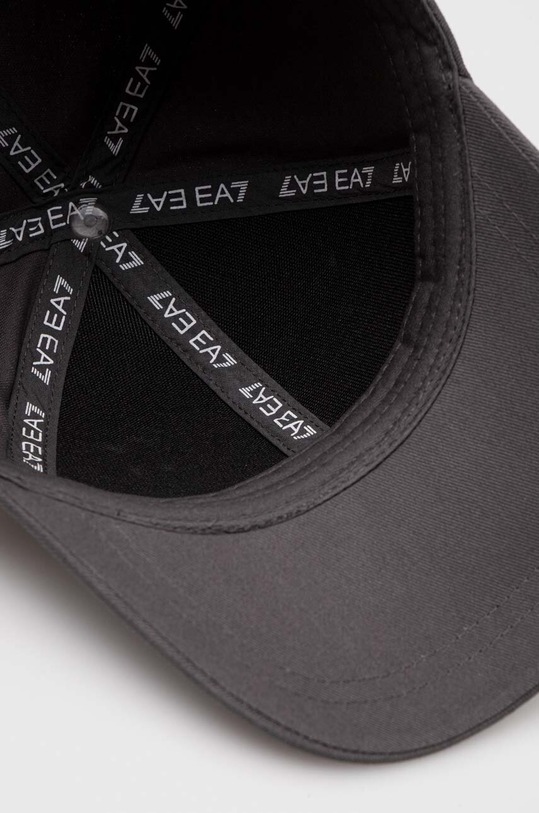 EA7 Emporio Armani czapka z daszkiem bawełniana szary 247088.CC010