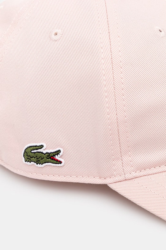 Lacoste czapka bejsbolówka bawełniana RK0440 różowy SS26