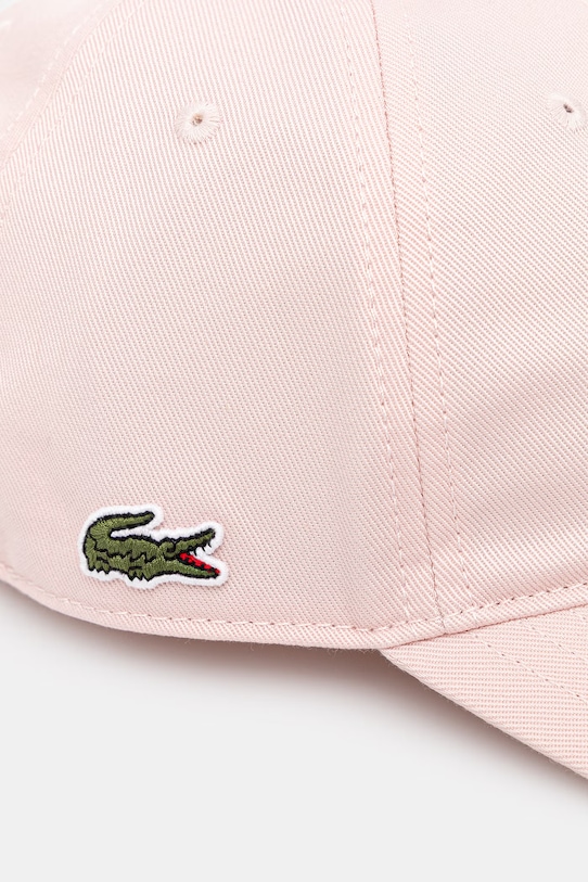 Lacoste czapka baseballowa bawełniana RK0440 różowy SS26