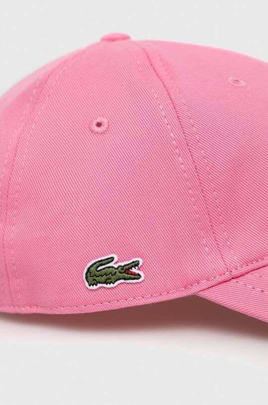 Бавовняна бейсболка Lacoste RK0440 рожевий SS25
