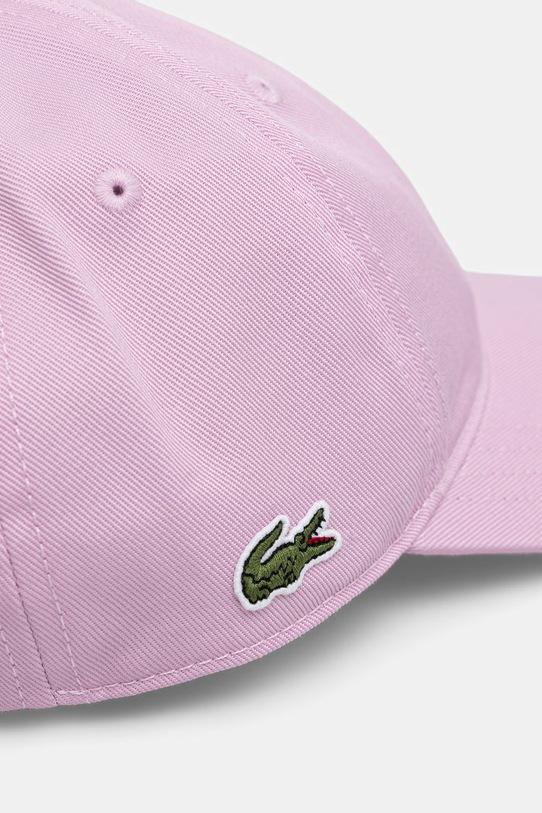 Akcesoria Lacoste czapka z daszkiem bawełniana RK0440 fioletowy