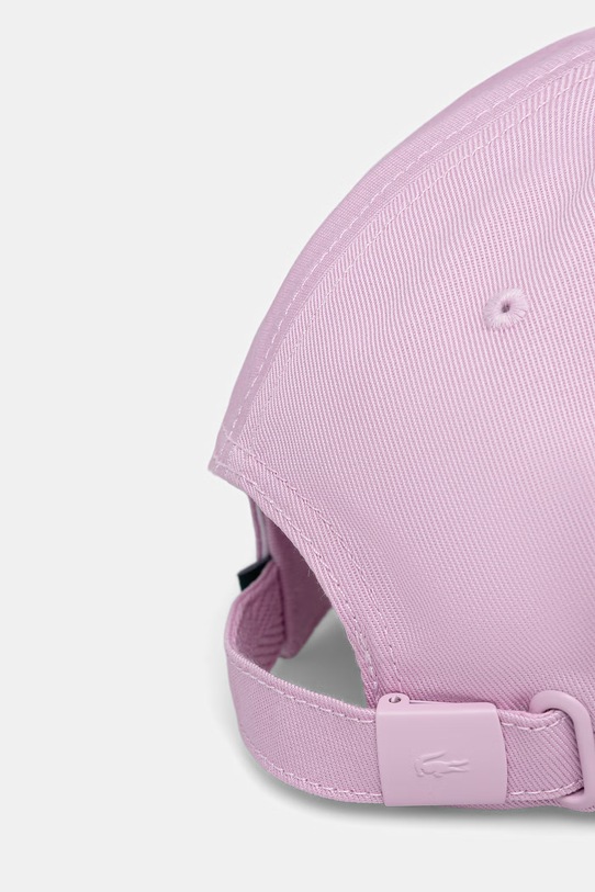 Lacoste czapka z daszkiem bawełniana fioletowy RK0440