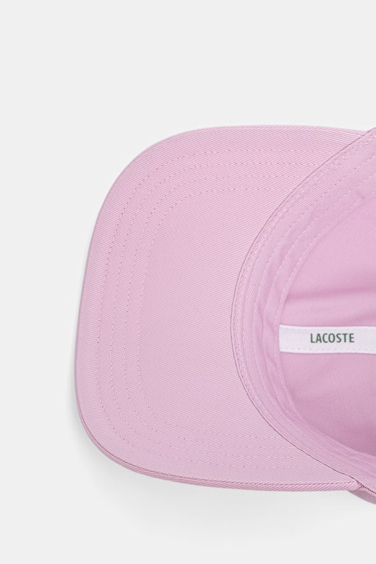 Lacoste czapka z daszkiem bawełniana RK0440 fioletowy