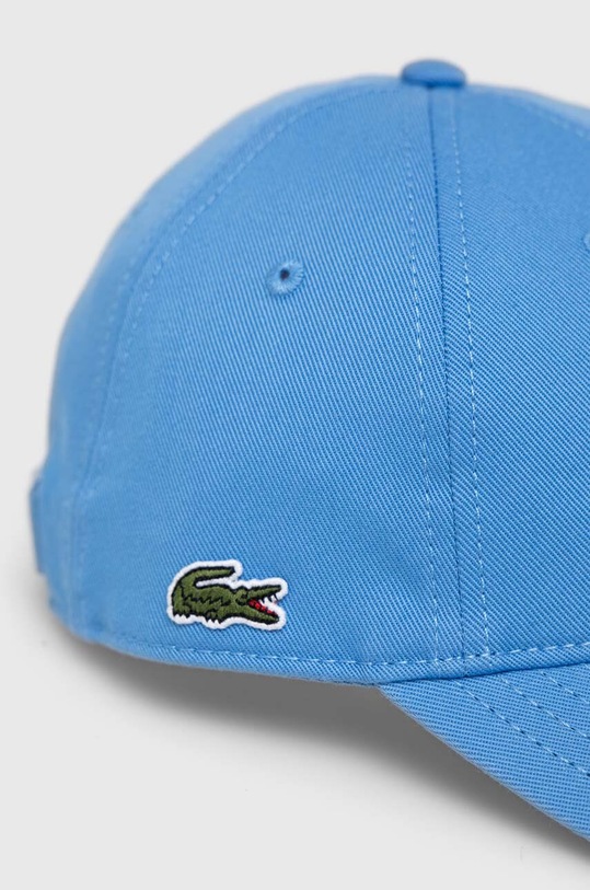 Akcesoria Lacoste czapka z daszkiem bawełniana RK0440 niebieski