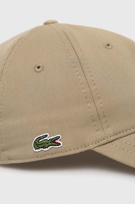 Lacoste czapka z daszkiem bawełniana RK0440 zielony SS25