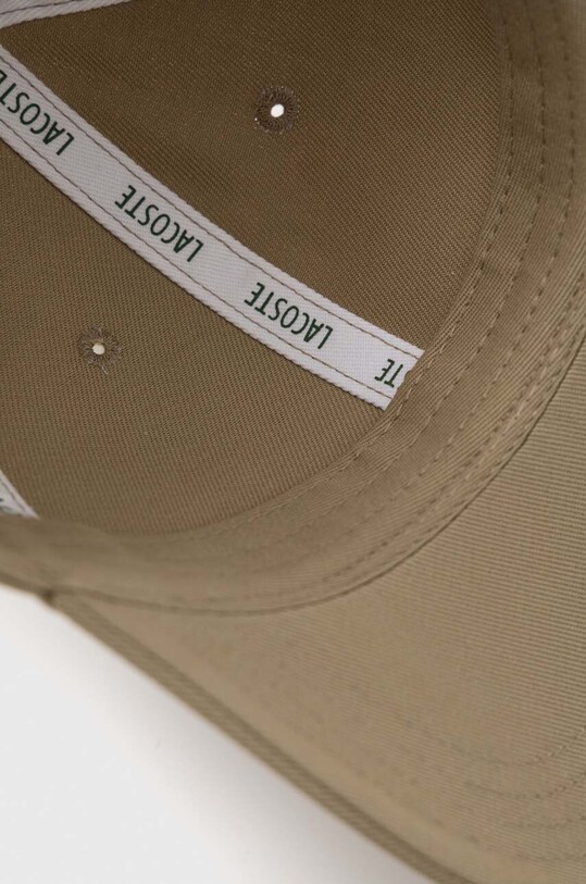 Lacoste czapka z daszkiem bawełniana zielony RK0440