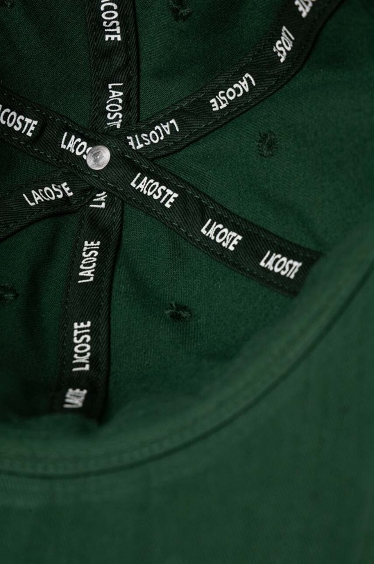 Pamučna kapa sa šiltom Lacoste zelena RK0440
