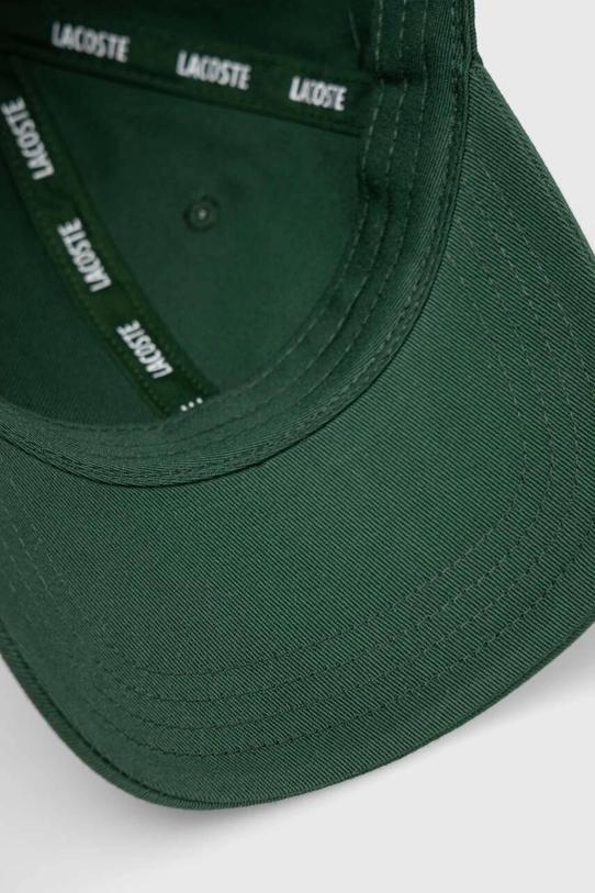 Lacoste șapcă de baseball din bumbac verde RK0440