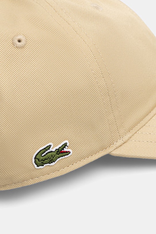 Lacoste czapka bejsbolówka bawełniana beżowy RK0440