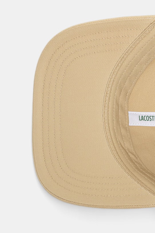 Lacoste czapka bejsbolówka bawełniana RK0440 beżowy