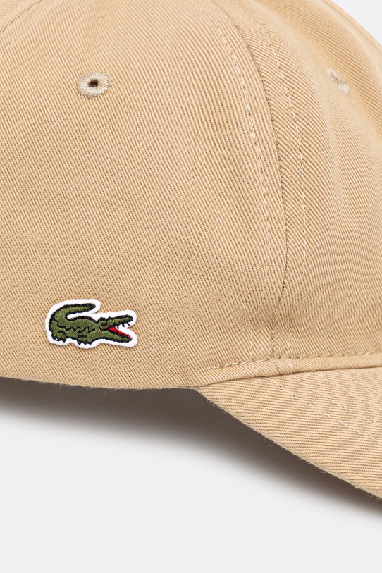 Lacoste czapka bejsbolówka bawełniana RK0440 beżowy SS26