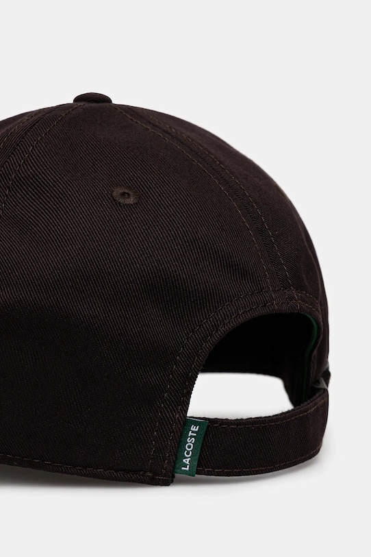 Akcesoria Lacoste czapka z daszkiem bawełniana RK0440 brązowy