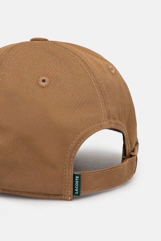Akcesoria Lacoste czapka z daszkiem bawełniana RK0440 brązowy