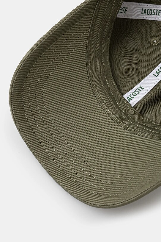 Lacoste șapcă de baseball din bumbac verde RK0440