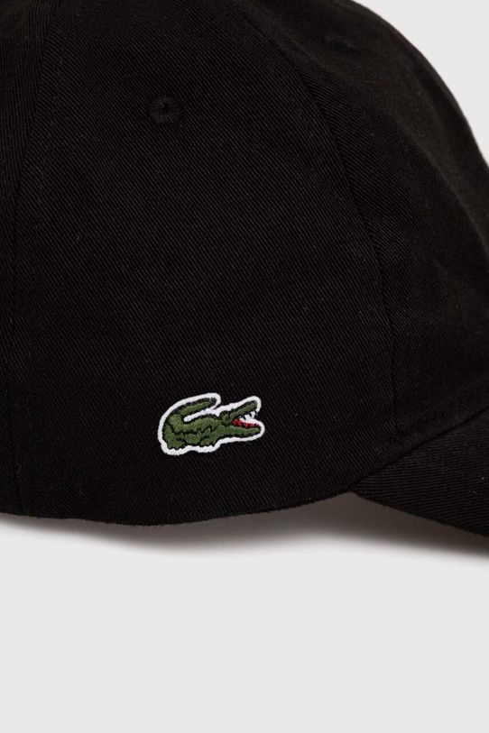 Βαμβακερό καπέλο του μπέιζμπολ Lacoste RK0440 μαύρο SS25