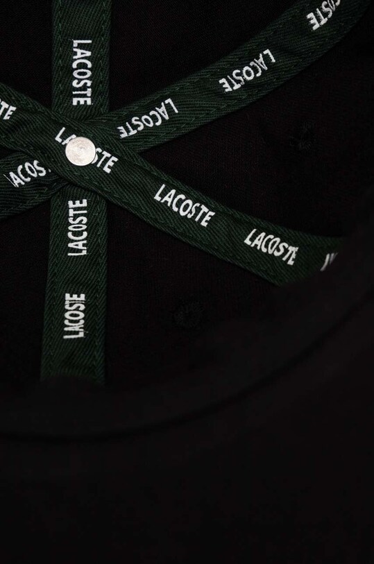 Lacoste șapcă de baseball din bumbac negru RK0440