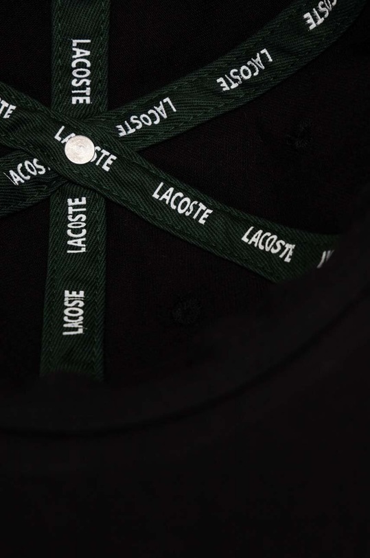 Pamučna kapa sa šiltom Lacoste crna RK0440