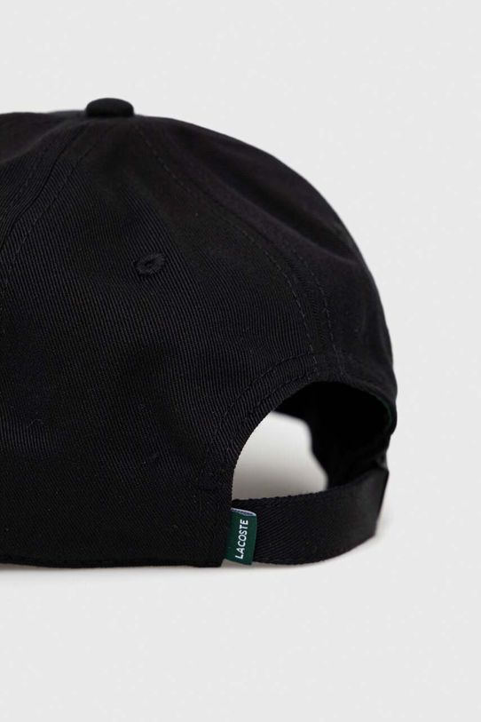 Akcesoria Lacoste czapka z daszkiem bawełniana RK0440 czarny