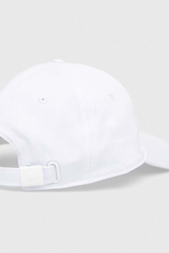 Lacoste czapka z daszkiem bawełniana RK0491 biały SS25