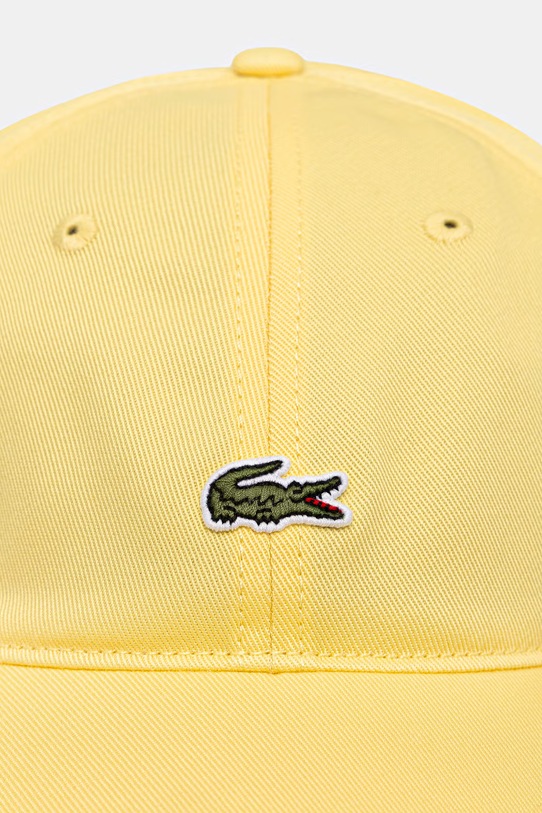 Lacoste baseball cap bawełniana RK0491 żółty SS26