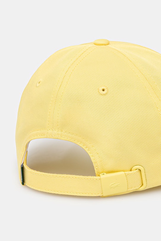 Akcesoria Lacoste baseball cap bawełniana RK0491 żółty