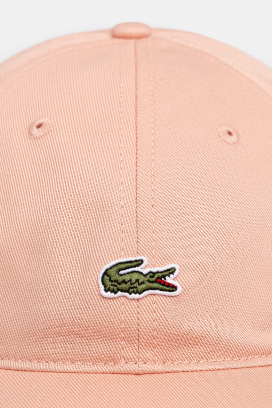 Lacoste czapka z daszkiem bawełniana RK0491 różowy SS26