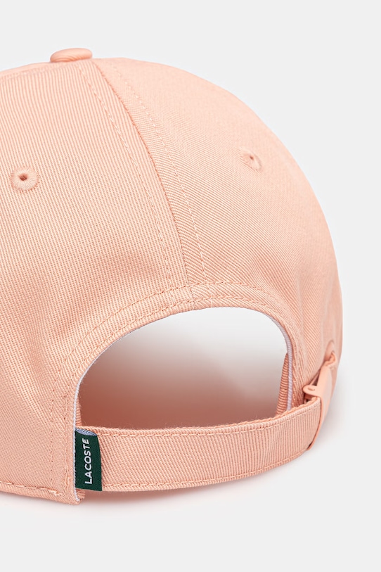 Akcesoria Lacoste czapka z daszkiem bawełniana RK0491 różowy