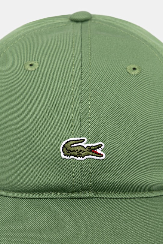 Lacoste czapka z daszkiem bawełniana RK0491 zielony SS26