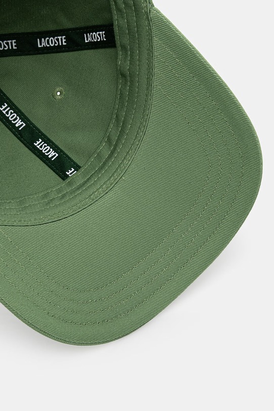 Lacoste czapka z daszkiem bawełniana zielony RK0491