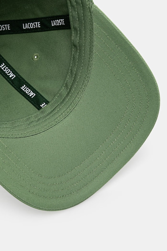 Lacoste czapka z daszkiem bawełniana zielony RK0491
