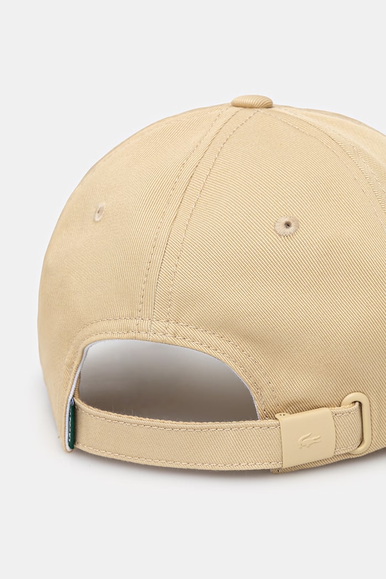 Akcesoria Lacoste czapka z daszkiem bawełniana RK0491 beżowy