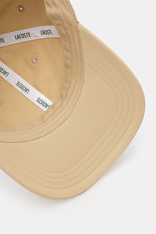 Lacoste czapka z daszkiem bawełniana beżowy RK0491