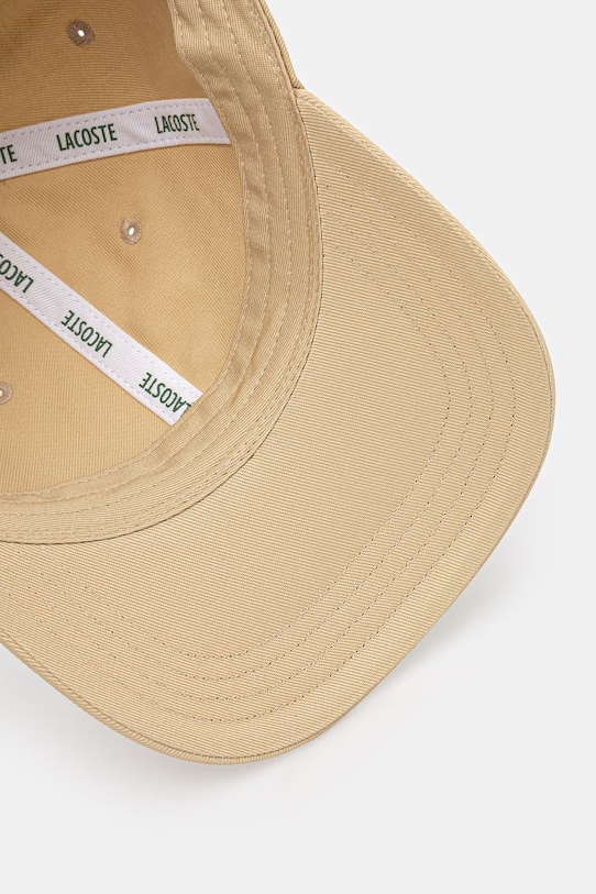 Lacoste czapka z daszkiem bawełniana beżowy RK0491