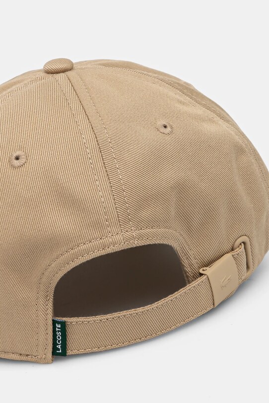 Pamučna kapa sa šiltom Lacoste RK0491 bež SS25