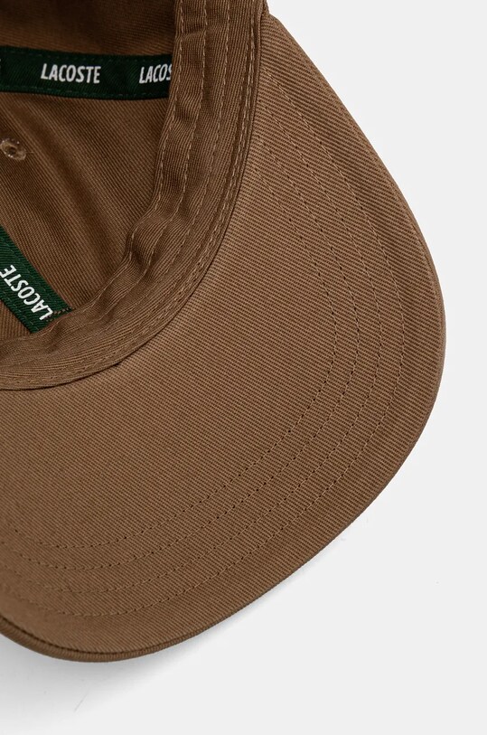 Lacoste șapcă de baseball din bumbac maro RK0491