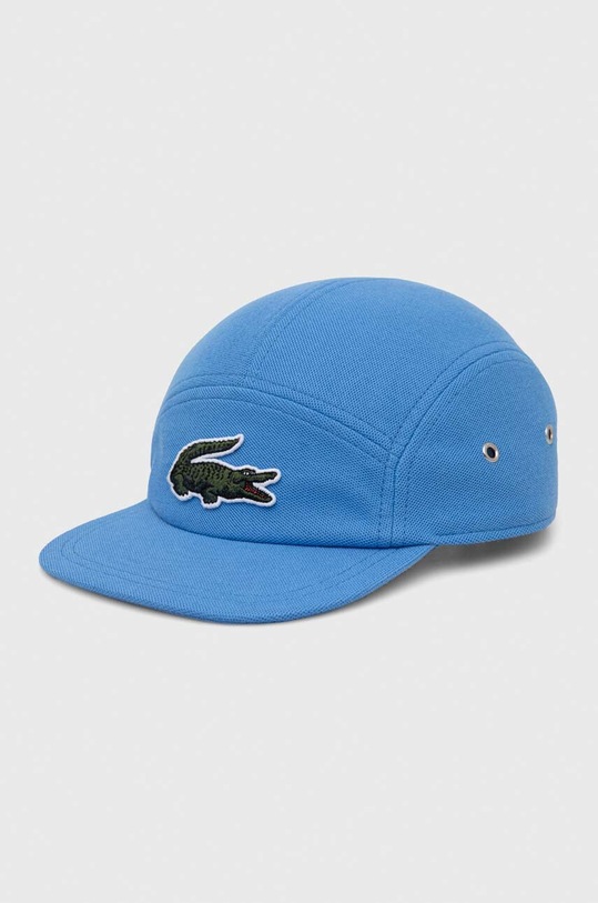 Lacoste czapka z daszkiem bawełniana aplikacja niebieski RK6843