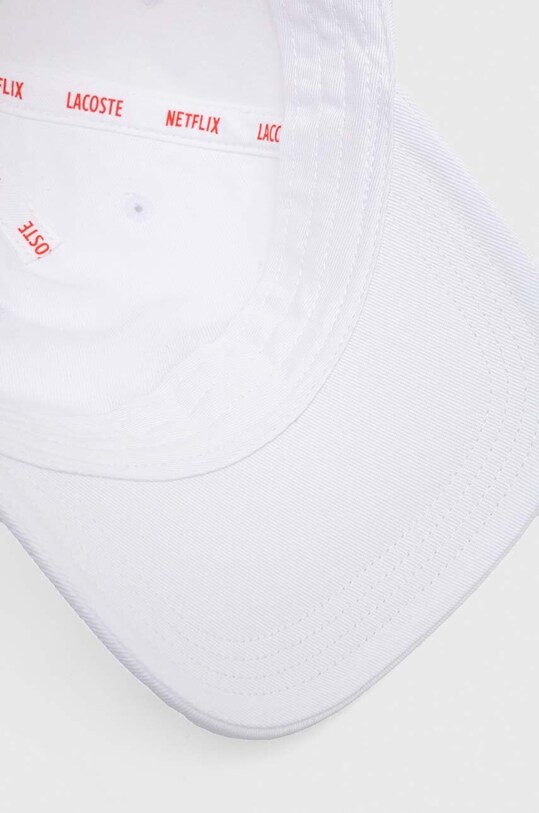 Lacoste czapka bawełniana x Netflix biały RK7743