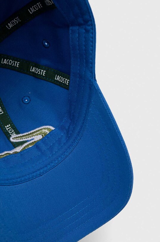 Lacoste czapka z daszkiem bawełniana niebieski RK9871