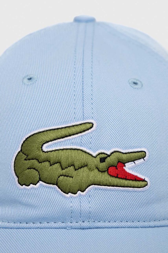 Памучна шапка с козирка Lacoste RK9871 син SS24