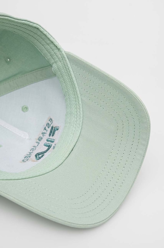 Fila czapka z daszkiem bawełniana turkusowy FCU0086