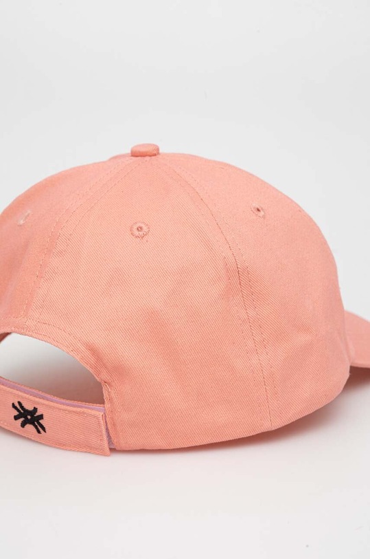 Akcesoria United Colors of Benetton czapka z daszkiem bawełniana 6G0PUA00K.903 różowy