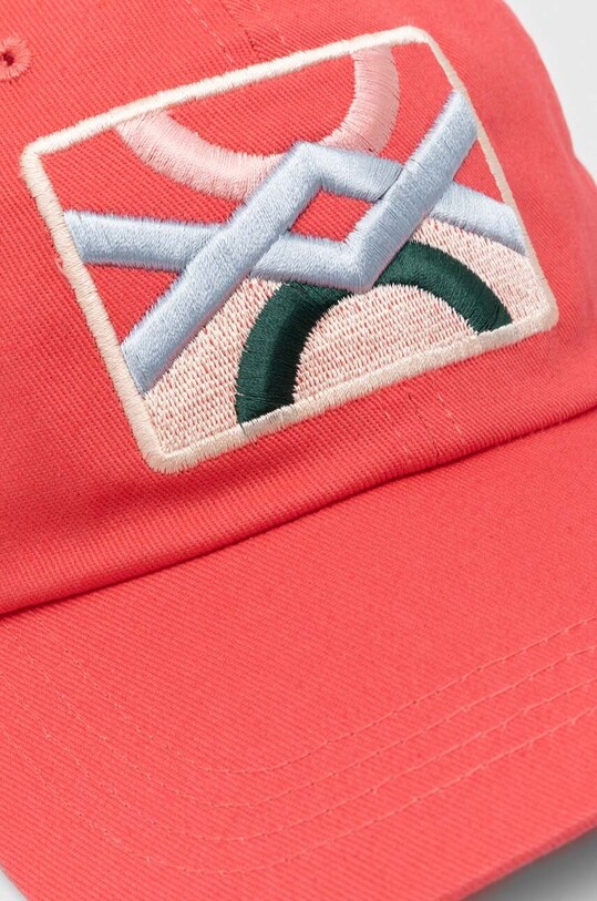 United Colors of Benetton czapka z daszkiem bawełniana 6G0PUA00J.901 różowy SS23