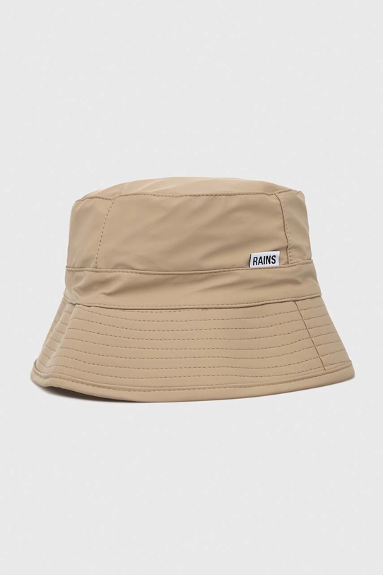 Rains cappello 20010 Bucket Hat semplice beige 20010.24