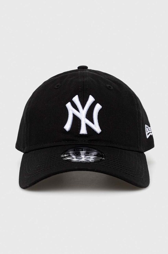 New Era czapka z daszkiem bawełniana 60348852.BLKWHI czarny SS23